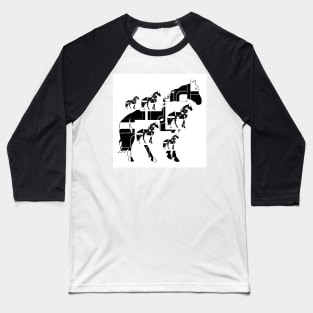 Horse in black and white Baseball T-Shirt